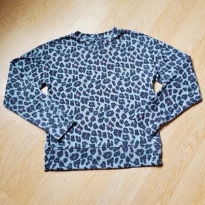 Arizona Jean Co.  Woman's Size S, Long Sleeve Gray Leopard Design Pullover Top.
